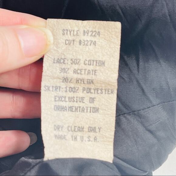 Cache vintage navy fit and flare lace beaded bodice - Picture 9 of 10